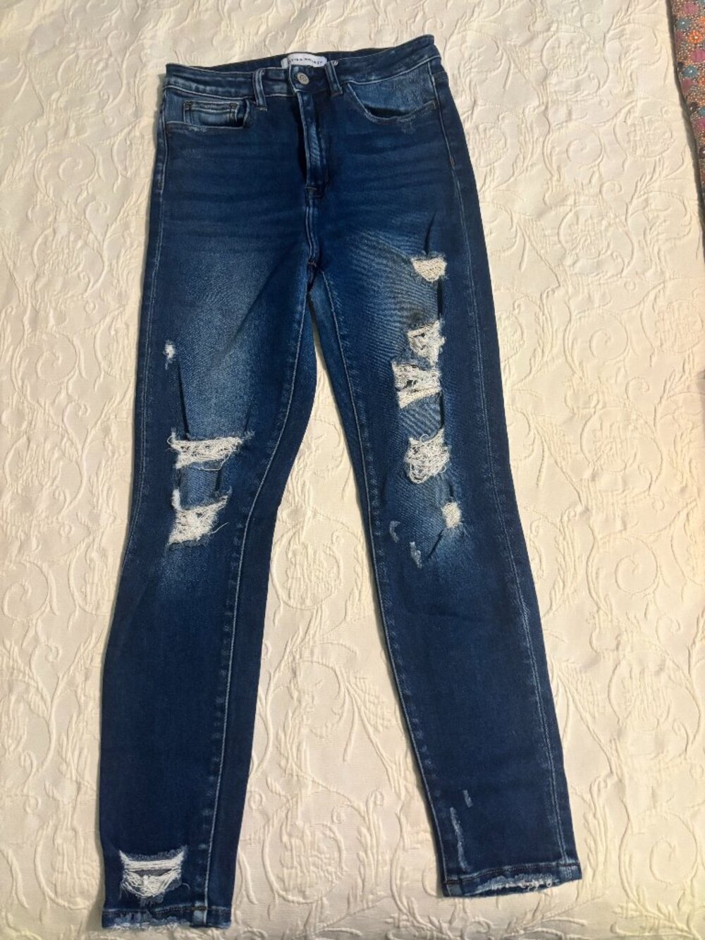Flying Monkey Distressed High Waist Skinny Jeans - Size 27